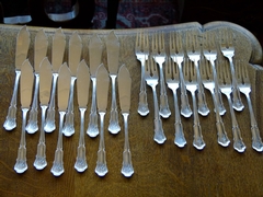 Louis 15 style Cutleryset 137 pieces in 800 solid silver, Germany 1920