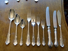 Louis 15 style Cutleryset 137 pieces in 800 solid silver, Germany 1920