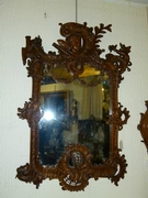 Louis 15 style Mirror in Oak, Belgium,Liége 1920