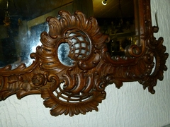 Louis 15 style Mirror in Oak, Belgium,Liége 1920