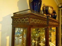 Louis 16 style Displaycabinet very high quality in wood and gilded bronzes, France 1880