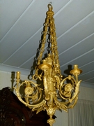 Louis 16 style Gilded bronze lamp in gilded bronze, France 1880