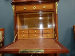 Louis 16 style Secretary in Satinwood and  different woods, France,Paris 1910,signed by E.Printz