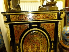 Napoleon 3 style Boulle 1-door cabinet, France 1860