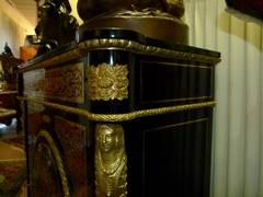 Napoleon 3 style Boulle 1-door cabinet, France 1860