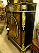 Napoleon 3 style Boulle 1-door cabinet, France 1860