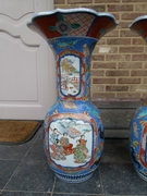 style Pair Imari vases in porcelain, Japan 1880