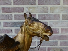 Russian sculpture by Vasili Grachev in gilded bronze, Russia 1880