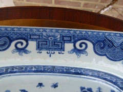 style Chinese plate blue and white in porcelain, China 1760-80