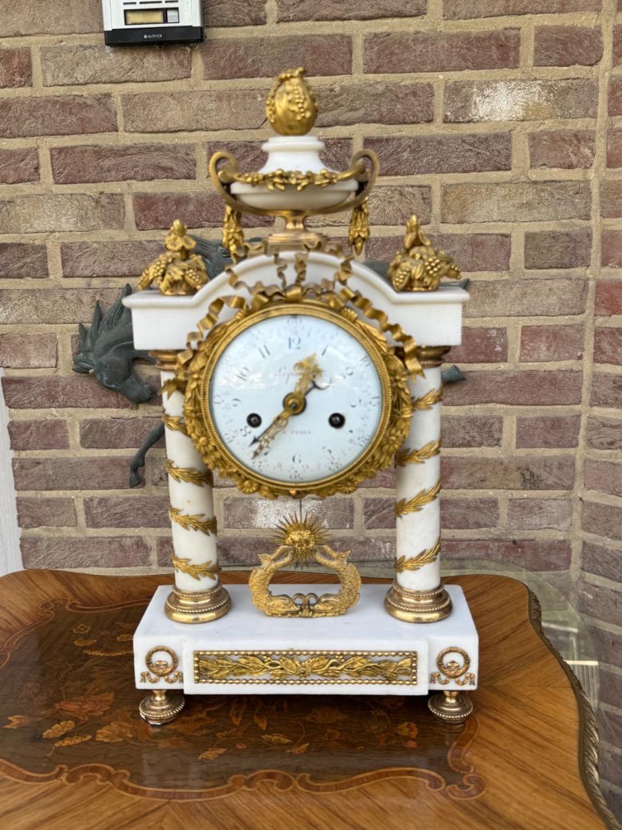 18 century Louis 16 pendulum clock by Lepaute with date 