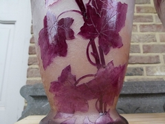 Art nouveau style Vases signed Legras in etched glass, France 1920