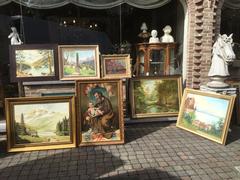 style Big lot of paintings in hand painted  1880-1990