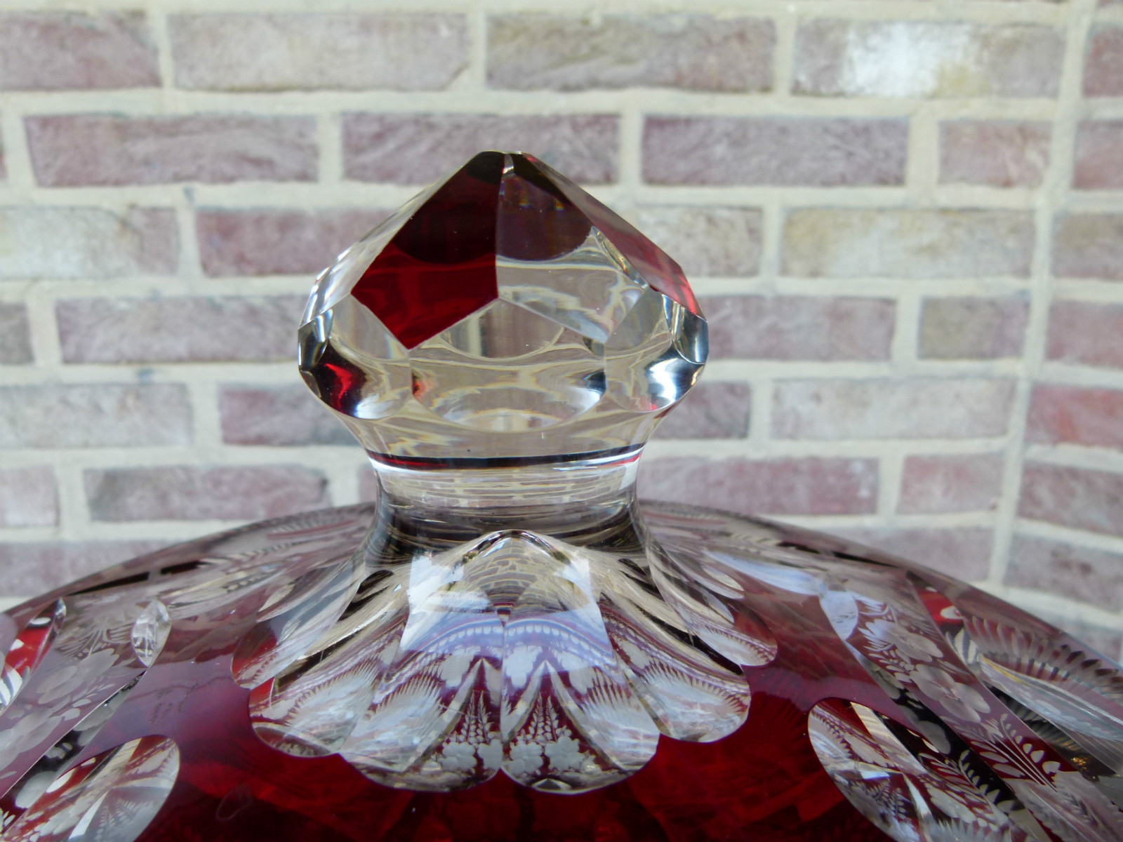 A very nice big  Bohemian crystal punchbowl.
