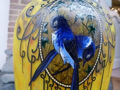 Art-deco style Legras vase in enameled glass, France 1925