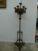 Religious style Church candelabra in bronze, Belgium,Liége 1852