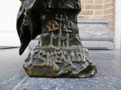 Art-nouveau style Bronze buste of a lady by E.Villanis in patinated bronze with foundry stamp, France 1890