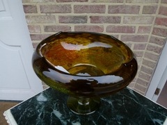 Art nouveau style Centerpiece signed Daum,Nancy in glass, France 1910