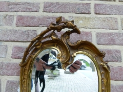 Art-nouveau style mirror  in gilded bronze, France 1900