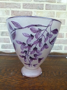 Art nouveau style Moda signed Vase in etched glass, France 1920