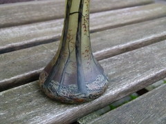 Art-nouveau style Nice cameo glass etched vase with a landscape, France 1905