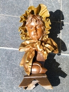 Art-nouveau style Sculpture of young lady signed Méllili in patinated bronze with foundry stamp, France 1890