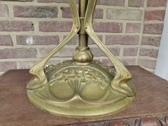 Art-nouveau style Table lamp  in bronze and glass, Austria 1890