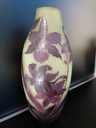 Art nouveau style Vases signed D'Argental in etched cameo glass, France 1910