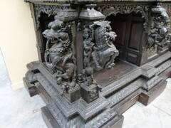 Asiatique style Huge cabinet from a temple, India 1880