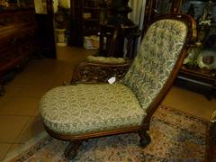 Barock style Longchair for child in mahogany, Germany 1870