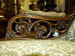 Barock style Longchair for child in mahogany, Germany 1870