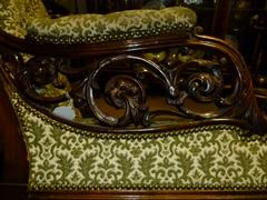 Barock style Longchair for child in mahogany, Germany 1870