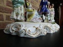 Bell epoque style German Scheibe Alsbach porcelain group of a musical, Germany 1930