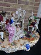 Belle epoque style Group of musical people in porcelain, Germany Volkstedt 1930