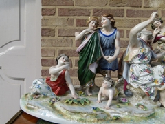 Belle epoque style Group with 12 people of the harvest in Rudolstadt,porcelain, Germany 1940