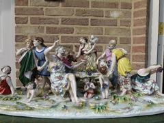 Belle epoque style Group with 12 people of the harvest in Rudolstadt,porcelain, Germany 1940