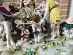 Belle epoque style Group with 12 people of the harvest in Rudolstadt,porcelain, Germany 1940