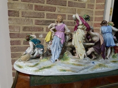 Belle epoque style Group with 12 people of the harvest in Rudolstadt,porcelain, Germany 1940