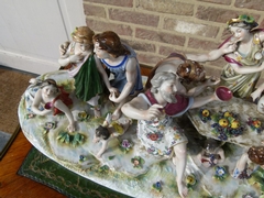 Belle epoque style Group with 12 people of the harvest in Rudolstadt,porcelain, Germany 1940