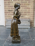 Belle epoque style Sculpture of a gipsy lady 