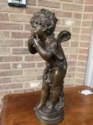 Belle epoque, style Sculpture of a putto in patinated bronze, France 1880,unsigned probaply Moreau