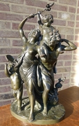 style Bronze sculpture in patinated bronze signed by Clodion, France 1880