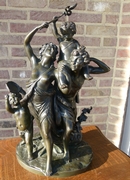 style Bronze sculpture in patinated bronze signed by Clodion, France 1880