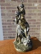 style Bronze sculpture in patinated bronze signed by Clodion, France 1880