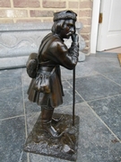 style Bronze sculpture in patinated bronze , Poland,signed Glowacki 1890