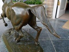 style Bronze Sculpture of a horse in patinated bronze, France,J.Bennes 1880