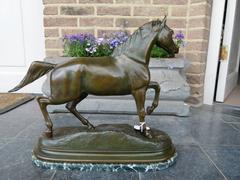 style Bronze Sculpture of a horse in patinated bronze, France,J.Bennes 1880