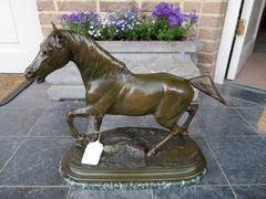 style Bronze Sculpture of a horse in patinated bronze, France,J.Bennes 1880