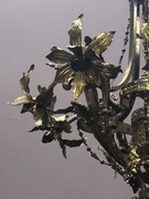 style Chandelier style maison Charles with flowers in bronze, France 1920