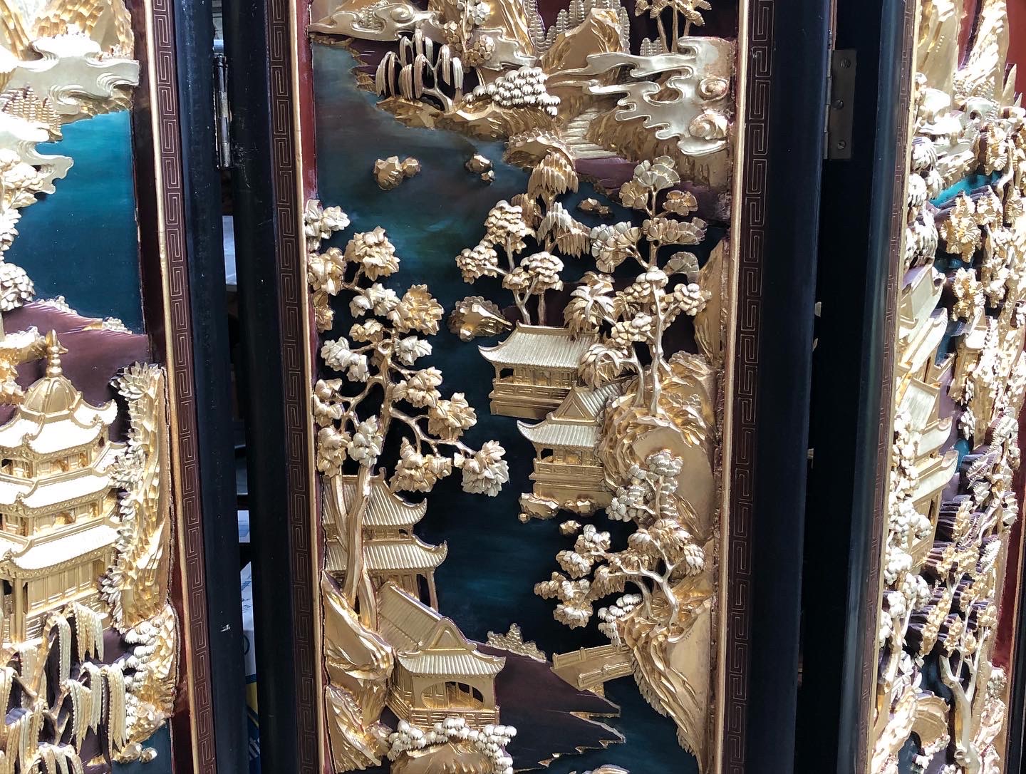 Chinese 4 panel roomscreen