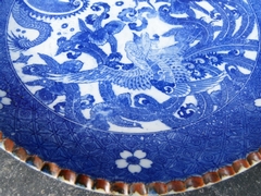 Chinese style Disch white and blue in porcelain, China